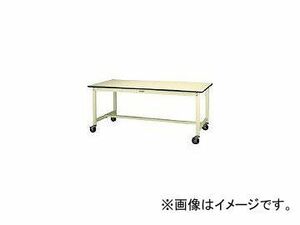 山金工業/YAMAKIN ワークテーブルキャスター付 リノリューム天板W900×D600 SWRC960II