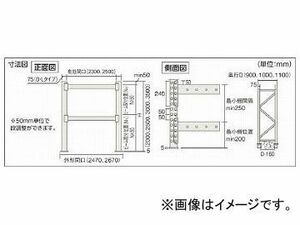 トラスコ中山/TRUSCO パレットラック2トン用2300×1000×H3500 2段 単体 2D35L23102