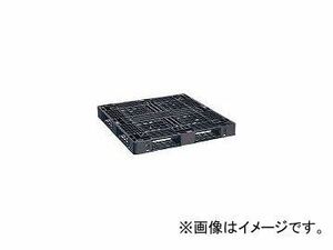 日本プラパレット 輸出梱包用パレットEXA1111F 片面四方差しフック付 黒 EXA1111FBK