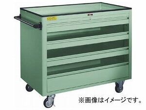 トラスコ中山/TRUSCO BM3型キャビネットワゴン 1000×600×H880 浅3深1 BM3S3L1(2890097) JAN：4989999815207