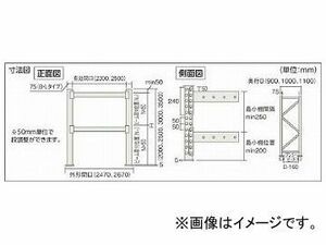 トラスコ中山/TRUSCO パレットラック1トン用2300×900×H3000 2段 連結 1D30B23092B