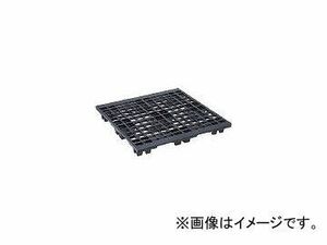 日本プラパレット 輸出梱包用プラスチックパレットEX1110 片面四方差し 黒 EX1110BK