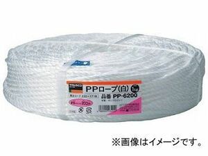 トラスコ中山/TRUSCO PPロープ 幅6mm×長さ200m 白 PP6200(2321718) JAN：4989999234022