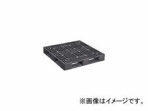 日本プラパレット プラスチックパレットLA-1111RR 片面四方差し 黒 LA1111RRBK