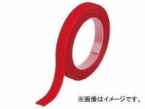 トラスコ中山/TRUSCO マジックバンド結束テープ 両面 幅10mm×長さ1.5m 赤 MKT1015R(3619842) JAN：4989999098549