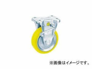 シシクアドクライス/SISIKU 静電気帯電防止キャスター 固定ストッパー付 100径 ウレタン車輪 EUWKB100(3535151) JAN：4537657305166