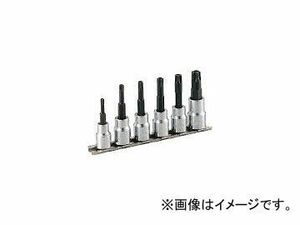 前田金属工業/TONE トルクスソケットセット(いじり防止タイプホルダー付) 6pcs HTX306H(3964621) JAN：4953488193497