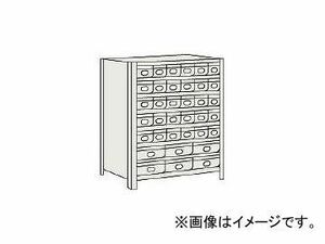 トラスコ中山/TRUSCO 軽量棚 875×300×H1200 スチール引出 小×30 大×6 43V808A5B2 NG(5103347) JAN：4989999721102