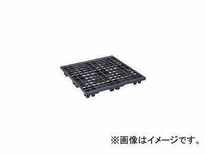 日本プラパレット 輸出梱包用プラスチックパレットEX1111 片面四方差し 黒 EX1111BK
