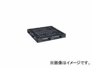 日本プラパレット 輸出梱包用パレットEXA114114片面四方差しフック付 黒 EXA114114FBK