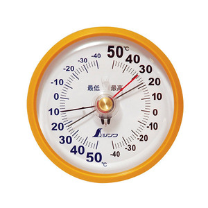 シンワ測定 温度計 最高・最低 D-9 丸型 10cm 72715 JAN：4960910727151
