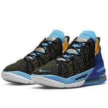 ☆NIKE LEBRON XVIII 黒/水/青/黄 25.0cm ナイキ レブロン 18 ミネアポリスレイカーズ CQ9283-006_画像1