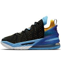 ☆NIKE LEBRON XVIII 黒/水/青/黄 25.0cm ナイキ レブロン 18 ミネアポリスレイカーズ CQ9283-006_画像3