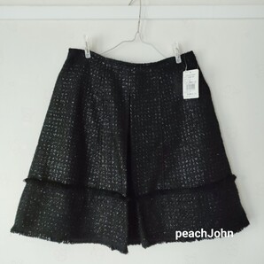 お値下中 新品未使用 廃盤品 peachJohn グリッターツィードスカート ブラック 完売品