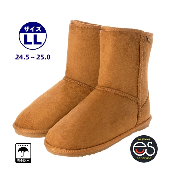 ★新品★【22651_CAMEL_LL (24.5~25.0）】レディース防寒ブーツ　ムートンブーツ　防寒＆防水＆防滑　ミドル丈　積寒地対応　高品質