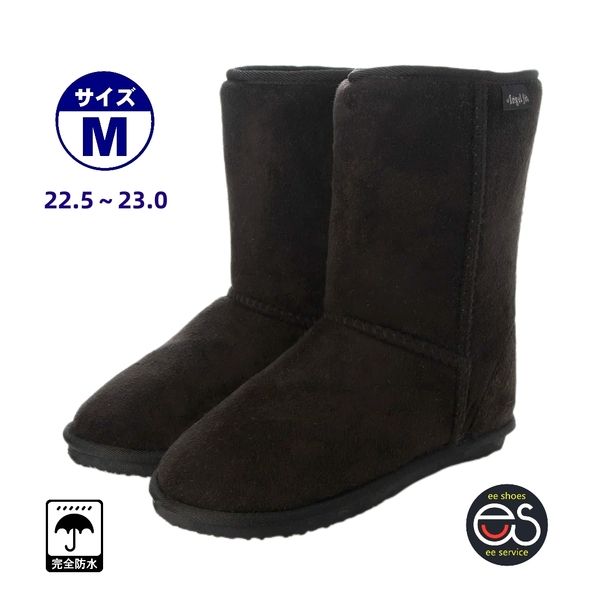 ★新品★【22652_BLACK_M (22.5~23.0)】レディース防寒ブーツ ムートンブーツ 防寒&防水&防滑 ミドル丈 積寒地対応 高品質