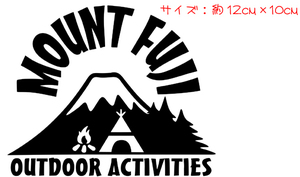 MOUNT FUJI OUTDOOR ACTIVITIES 切り文字ステッカー 検索 CAMP キャンプ テント 富士山 ソロキャン 登山 ゆるキャン△ chiaki