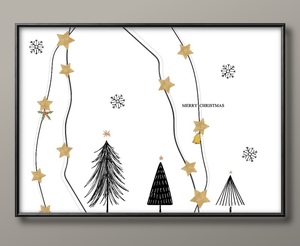 Art hand Auction 1-9197 ■ Kostenloser Versand!! A3-Poster Weihnachtsbaum Noel Nordic/Koreanisch/Malerei/Illustration/Matt/exklusiv in unserem Shop, Gehäuse, Innere, Andere