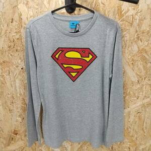 HA30[2003] Superman T-shirt 10 size 9-11 -years old rom and rear (before and after) child clothes Kids grey gray character MCU MARVEL cotton [120102000063]