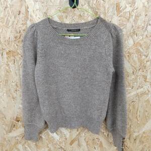 YA1657【2003】relacher レディーストップス サイズF ニット ウール100 毛 WOOL ベージュ 【220102000088】