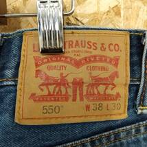 HB997【2003】Levi's リーバイス 550 リラックスフィット デニムパンツ W38 L30 ボタン裏5757 ジーンズ 古着【130102000022】_画像8