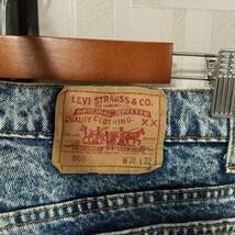 HB1111【2003】Levi's リーバイス 505 レギュラーフィット ウォッシュド デニムパンツ W38 L32 ボタン裏650 ジーンズ 古着【130102000022】_画像8