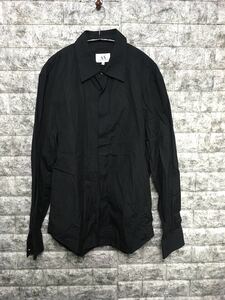 ARMANNI EXCHANCE 長袖シャツ 長袖 SHIRT ブラック 黒 アルマーニ M