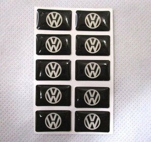 【新品・即決】ワーゲン ゴルフ VW パワーウィンドウ ステッカー 10枚 A① ミニサイズ ロゴ シール