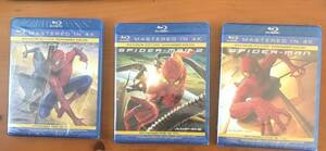 未開封・新品 3枚 / SPIDEER-MAN 1-3 / Blu-ray / 4K / BD 104 / 国内盤 / スパイダーマン / もちろん美品です