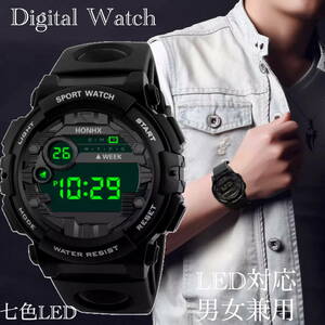 Sports Watch Watch Digital Led Digital Watch Digital Bicycle Sport Outdoor Camping Gender Оба Unisex Black 2