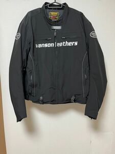 バンソン VANSON 秋冬モデル ライダースジャケット 黒/白 3XLサイズ 