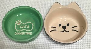  cat for tableware ceramics 2 kind 2 piece unused 
