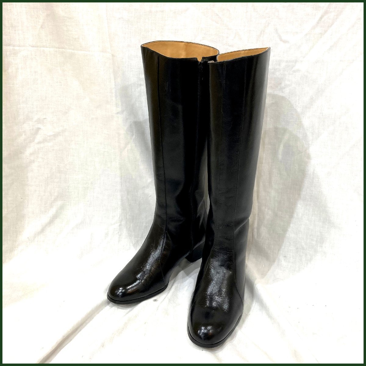 美品 lilou ロングブーツ黒 24.5㎝ M ミニスカート - リル (Lilou) www
