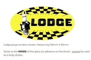 アルファロメオ ステッカー Alfa Romeo 内張り Lodge plugs window sticker. Measuring 102mm X 63mm デカール