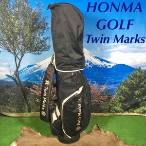 JGB-1359 HONMA GOLF Twin Marks ホンマ ツインマークス キャディバッグ 内口径約20cm 重量約2.8kg 5分割 ブラック 全国送料無料