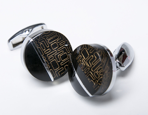 ★カフスボタン ONYX-ART LONDON CK1068 ACRILIC STYLE 16 CUFFS 立体透明感！アクリルの不思議なタッチが綺麗・・&#9836;～