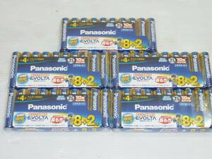 V4476d 未使用 Panasonic パナソニック 単4形 アルカリ乾電池 EVOLTA エボルタ 計50本 LR03EJSP/10S 5パック