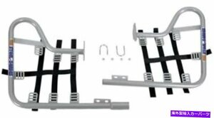 Nerf Bar DGパフォーマンススチールナーフバーシルバーバー - ブラックウェブ54-4360 DG Performance Steel Nerf Bars Silver Bar - Black