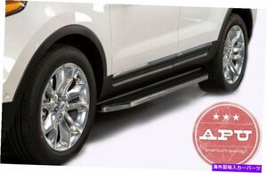 Nerf Bar APUは14-20 ACURA MDXブラックアルミニウムランニングボードNERFバーサイドステップ APU fits 14-20 ACURA MDX Black Aluminum R