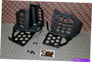 Nerf Bar ブラックヒールガードフットレストヤマハバンシーナーフバープラスチック +ハードウェアボルトキット Black Heel Guards footres