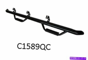 Nerf Bar N-FAB C1589QC 2015-2018のテクスチャブラックナーフステップChevy/GMC 2500/3500 N-Fab C1589QC Textured Black Nerf Steps for