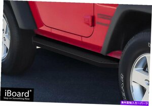 Nerf Bar プレミアム6 ブラックiboardサイドステップフィット07-18ジープラングラーJK2DR Premium 6 Black iBoard Side Steps Fit 07-18