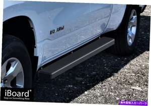 Nerf Bar プレミアム5 ブラックiboardサイドステップフィット19-22ダッジラム1500クアッドキャブ Premium 5 Black iBoard Side Steps Fi