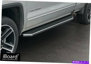 Nerf Bar iboard洗練されたランニングボードスタイルフィット19-22シルバラードシエラダブルキャブ iBoard Polished Running Boards Style