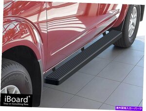 Nerf Bar プレミアム4 ブラックiboardサイドステップフィット05-22日産フロンティアクルーキャブ Premium 4 Black iBoard Side Steps Fi