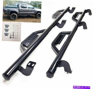 Nerf Bar 2005-18のトヨタタコマクルーキャブ4drはステップ3 ラフサイドステップnerfバーを落としました For 2005-18 Toyota Tacoma Crew