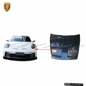 ポルシェ911992モデルカーマシンボンネットGT3デザイン自動改造アクセサリー用リアルカーボンファイバーフードエンジンカバーボンネット R