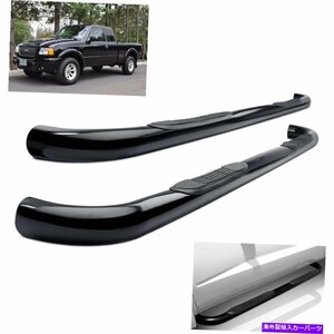 Nerf Bar 98-11フォードレンジャーサイドステップナーフバースーパーキャブ拡張ブラック3 XL XLTエッジ For 98-11 Ford Ranger Side Step