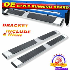 Nerf Bar 6 クロムランニングボードフィット05-22トヨタタコマダブルキャブサイドステップネルフバーH 6 Chrome Running Board Fit 05-2