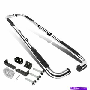 Nerf Bar 99-11シボレー/RAM/GMC拡張/クルーの左+右chrome3 nerfランニングステップバー FOR 99-11 CHEVY/RAM/GMC EXTENDED/CREW LEFT+RI